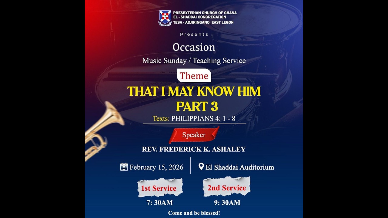 SECOND SERVICE: MUSIC SUNDAY / TEACHING SERVICE (15/2/2026)