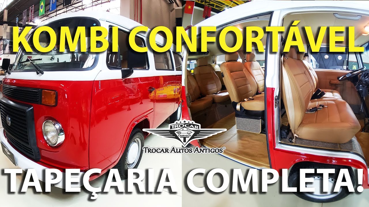 REPAGINADA LUXUOSA NA KOMBI! Bancos individuais, geladeira, ar-condicionado, motor 1.4, e muito mais