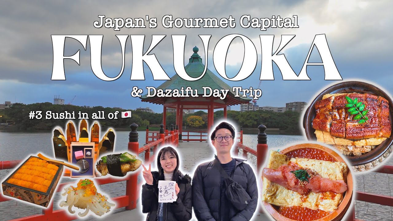 🇯🇵FUKUOKA & DAZAIFU DAY TRIP VLOG l Foodie Edition: Japan’s #3 Sushi Spot, Ramen, & Mentaiko!