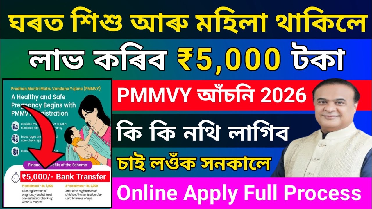 PMMVY Scheme Online Apply 2026//Pradhan Mantri Matru Vandana Yojana (PMMVY)//Pmmvy Yojana 2026