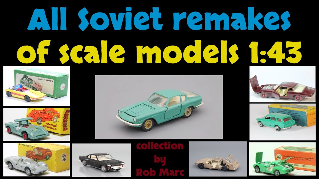 Collection of Soviet scale car models 1:43 remakes