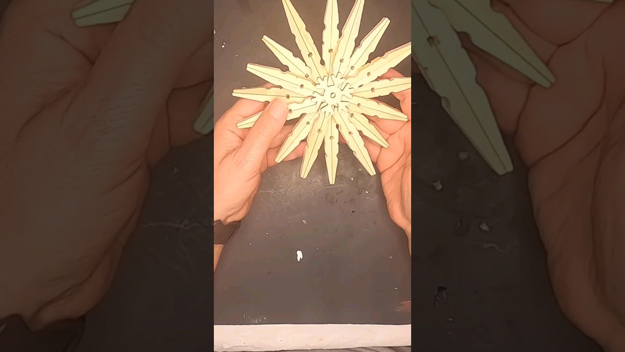 Снежинка из прищепок #поделки из_доллартри #сделайсам #поделка