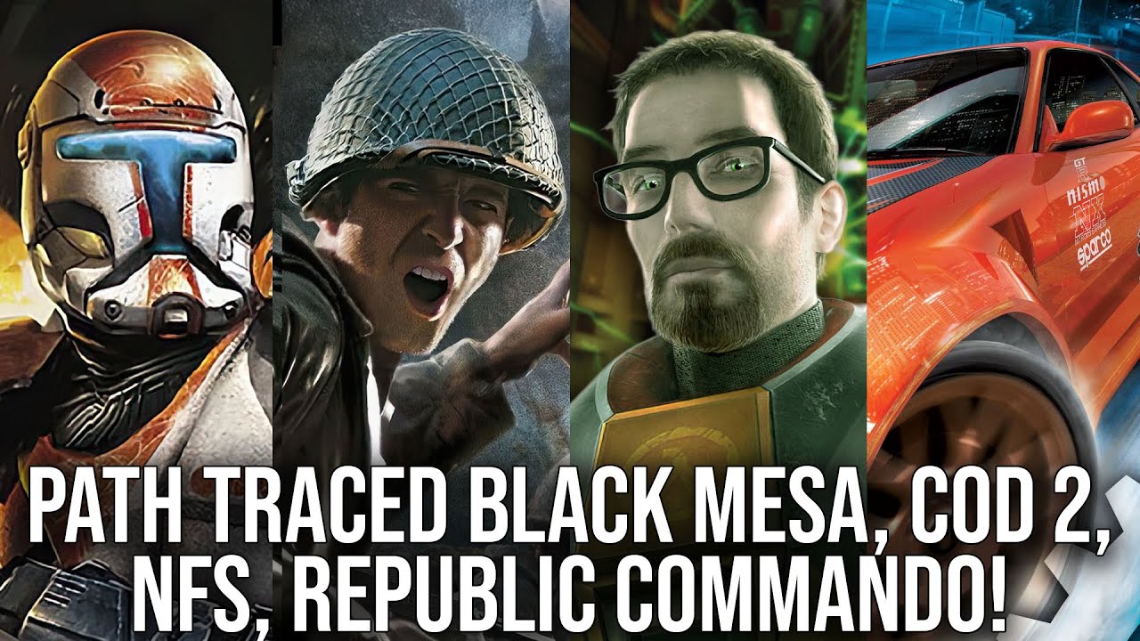 Path-Traced Black Mesa, Call of Duty 2, Republic Commando, NFS Underground - RTX Remix Showcase!
