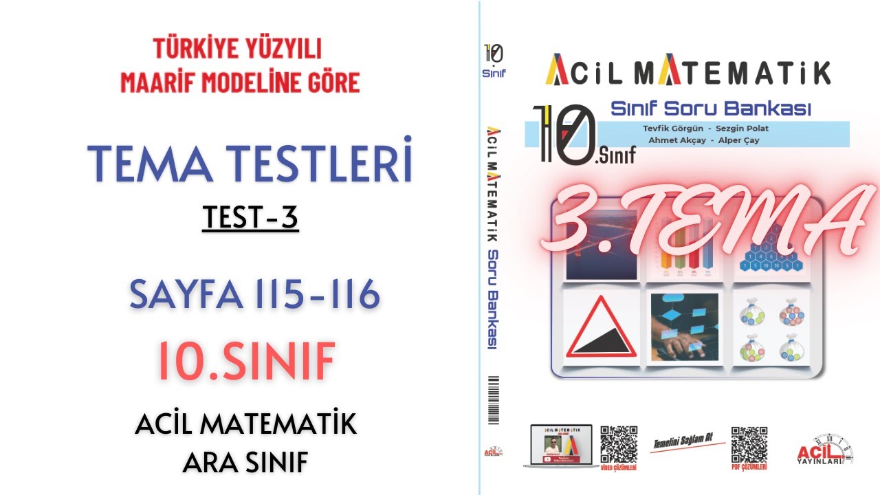 10.Sınıf Soru Bankası 3.TEMA TESTLERİ Test-3 Sayfa 115-116