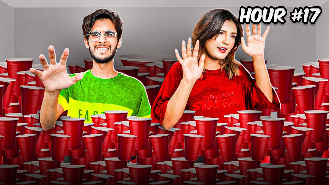 Spending 24 Hours In 1000 Cups Challenge