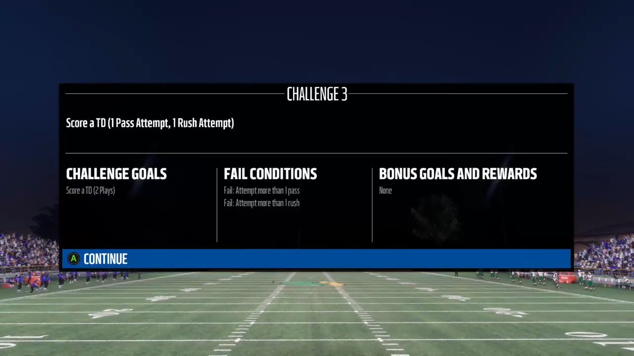 Madden 18 Week 19 Heroic Boss Battle Challenge 3 Score A TD From 50 Yards Out 1 Pass 1 Rush Attempt