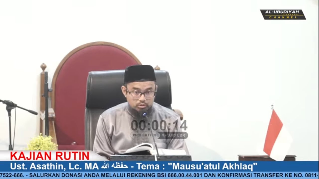 🔴(LIVE) Ust. Asathin, Lc. MA حفظه الله - Tema : 