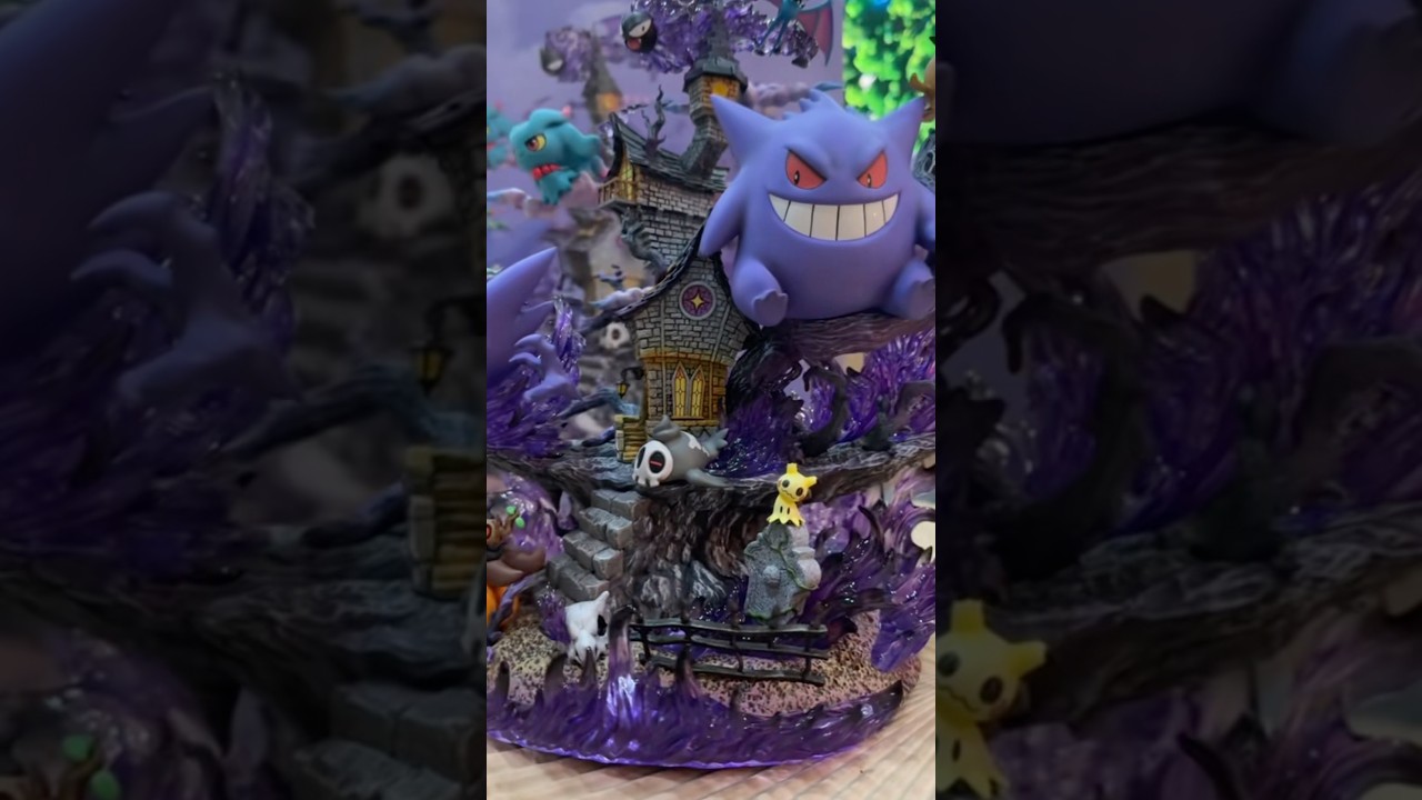 Must have Pokemon Ghost Haunted House statue! #pokemon #pokemonfigures