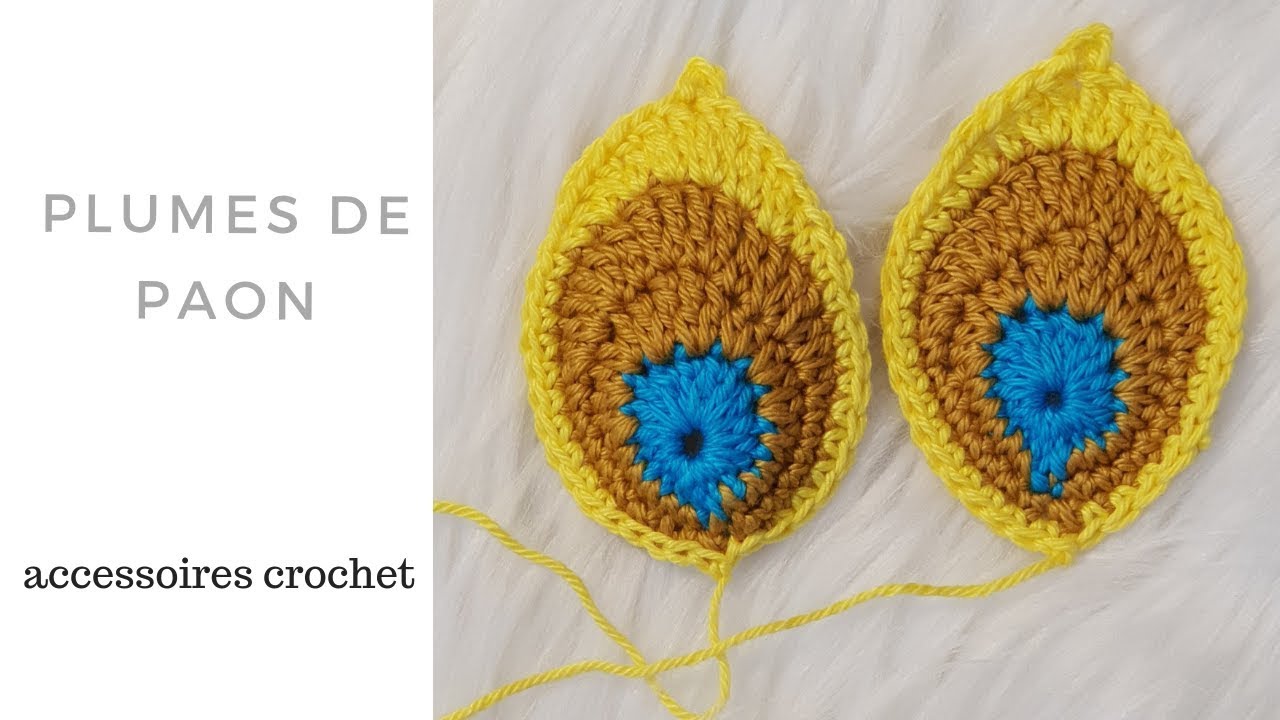 Plume de paon - accessoire crochet