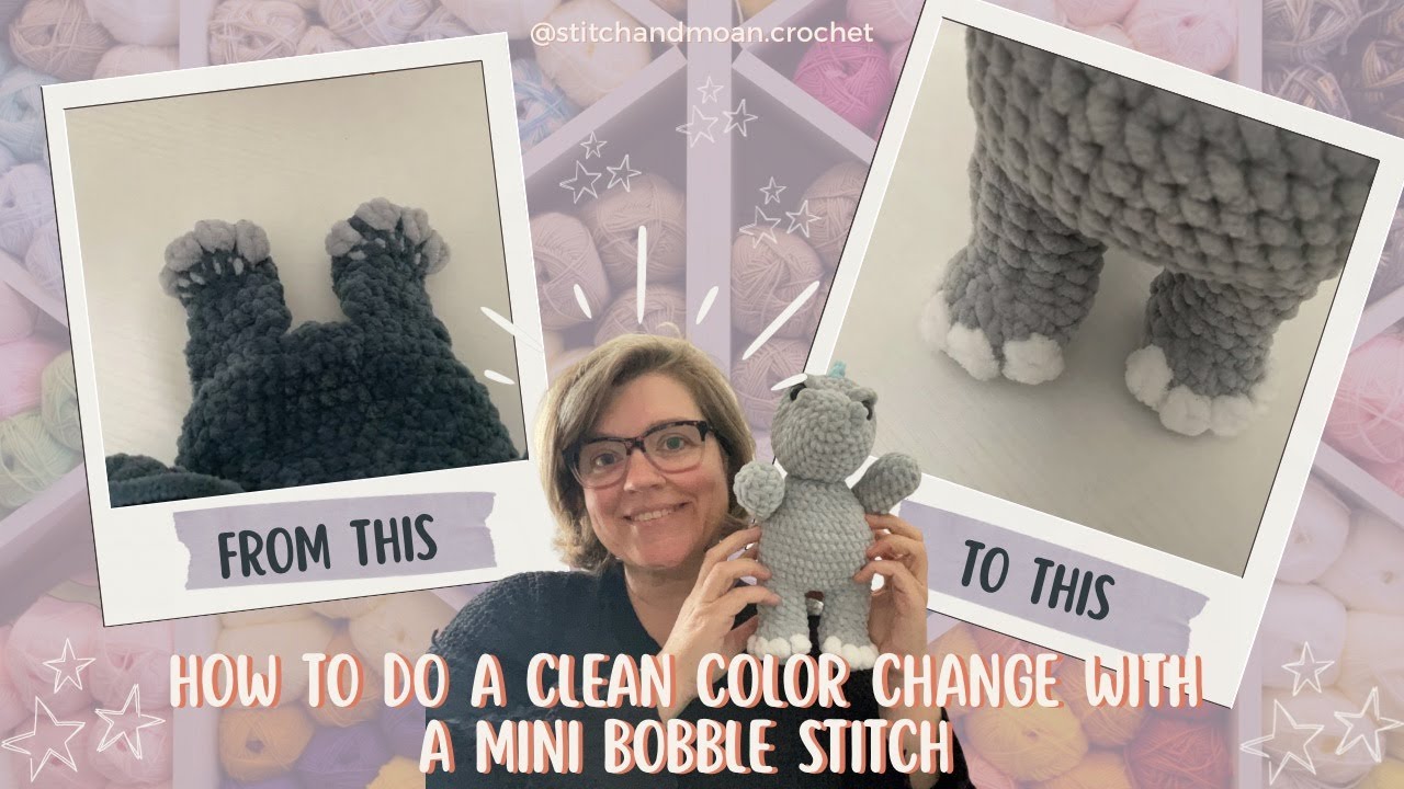 How to do Clean Color Changes with a MBO (mini bobble stitch)