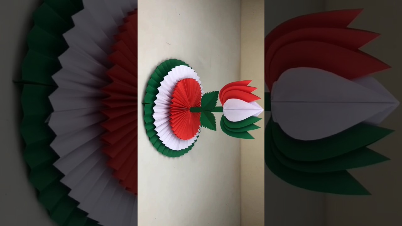 how to make lotus#short special for  republic day@5MinuteCraftsYouTube