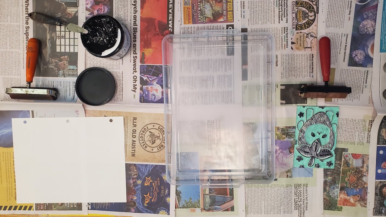 How to Print a Linocut Tile