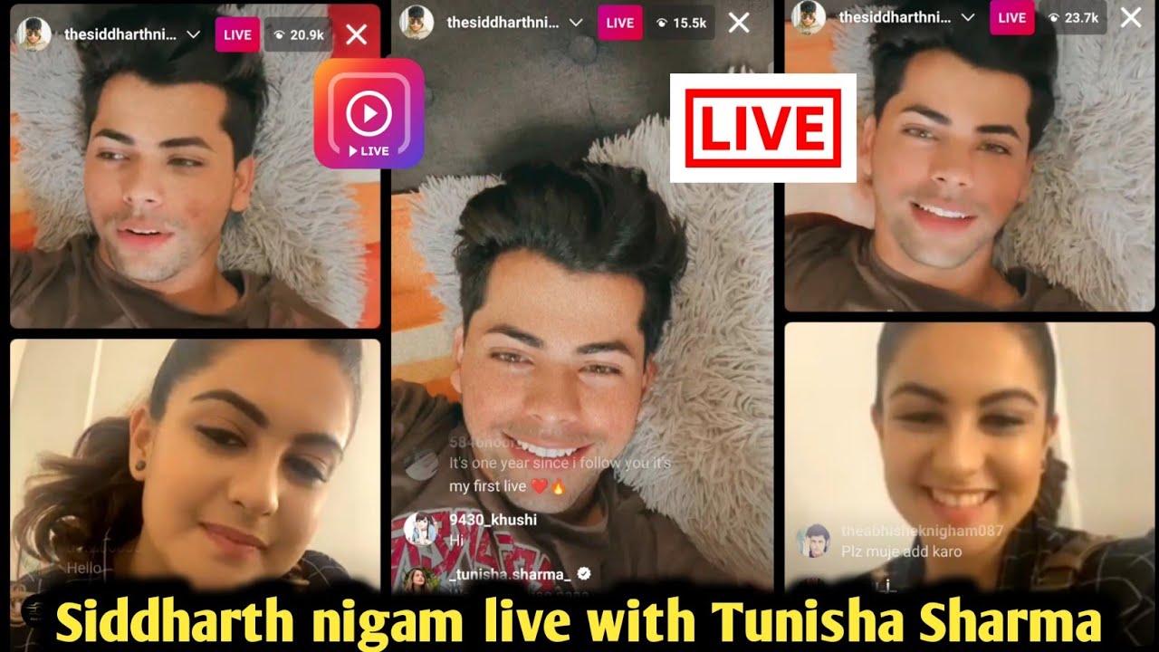Siddharth nigam live with Tunisha Sharma today on instagram || Full Live video