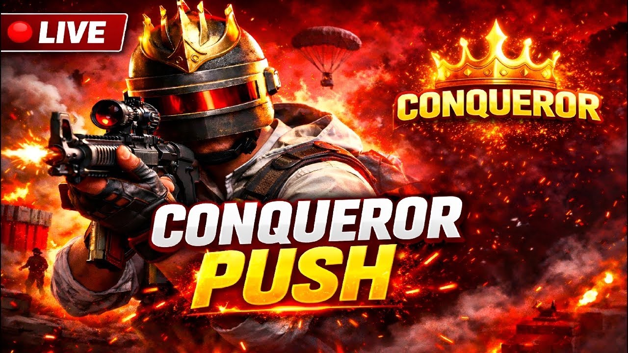 BGMI LIVE 🔴 Conqueror Push Today | Full Intense Lobby