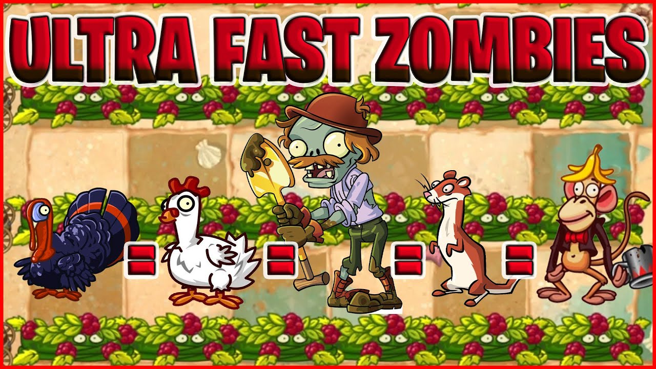 ULTRA FAST ZOMBIES in Bramble Bush Challenge - WHO WILL SURVIVE??? PvZ 2 MOD
