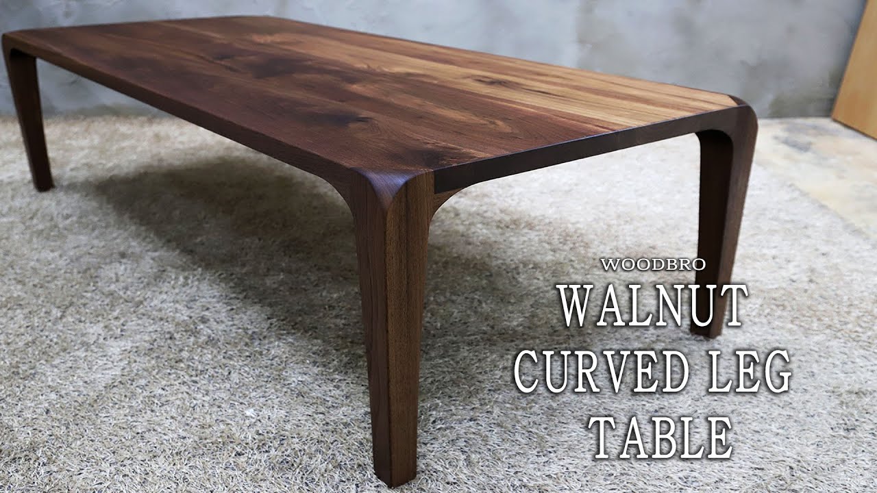 [목공]월넛 곡선다리 테이블/Making a walnut curved leg table