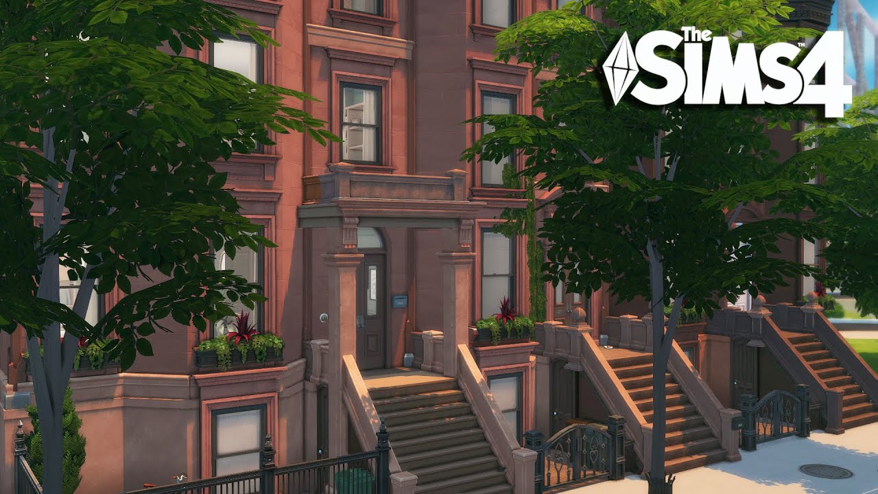 NEW YORK BROWNSTONE HOUSE / The Sims 4 speed build