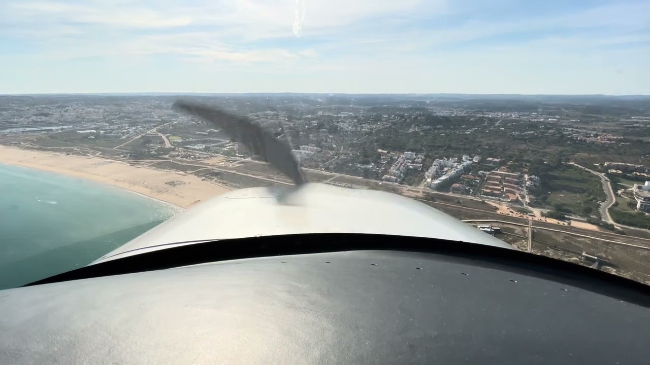 Anflug auf Lagos (LPLG), Portugal