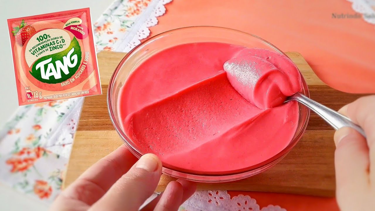 Mexeu tá Pronto! RECHEIO DE MORANGO PARA TRUFAS E BOLO DE POTE - Com Suco Tang.