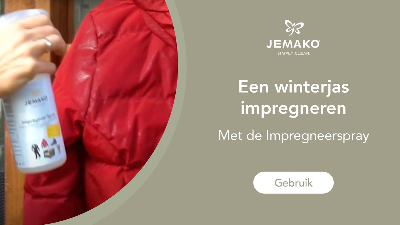 Winterjas impregneren met de JEMAKO Impregneerspray