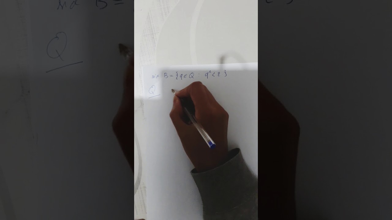 perché l'assioma dell'estremo superiore non è valido in Q ?