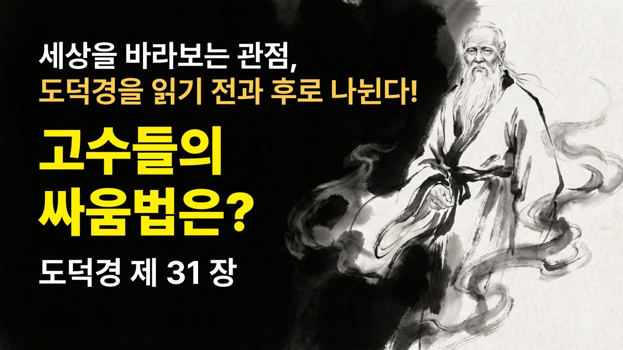 진짜 고수는 이기고 나서 웁니다. 싸우지 않고 이기는 법, 그리고 부득이한 싸움의 기술(도덕경31장)