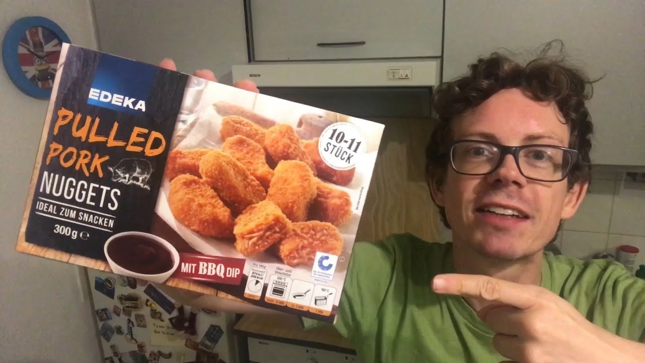 Edeka Pulled Pork Nuggets mit BBQ-Dip zum Preis von 1,99 Euro im Backofen-Test!