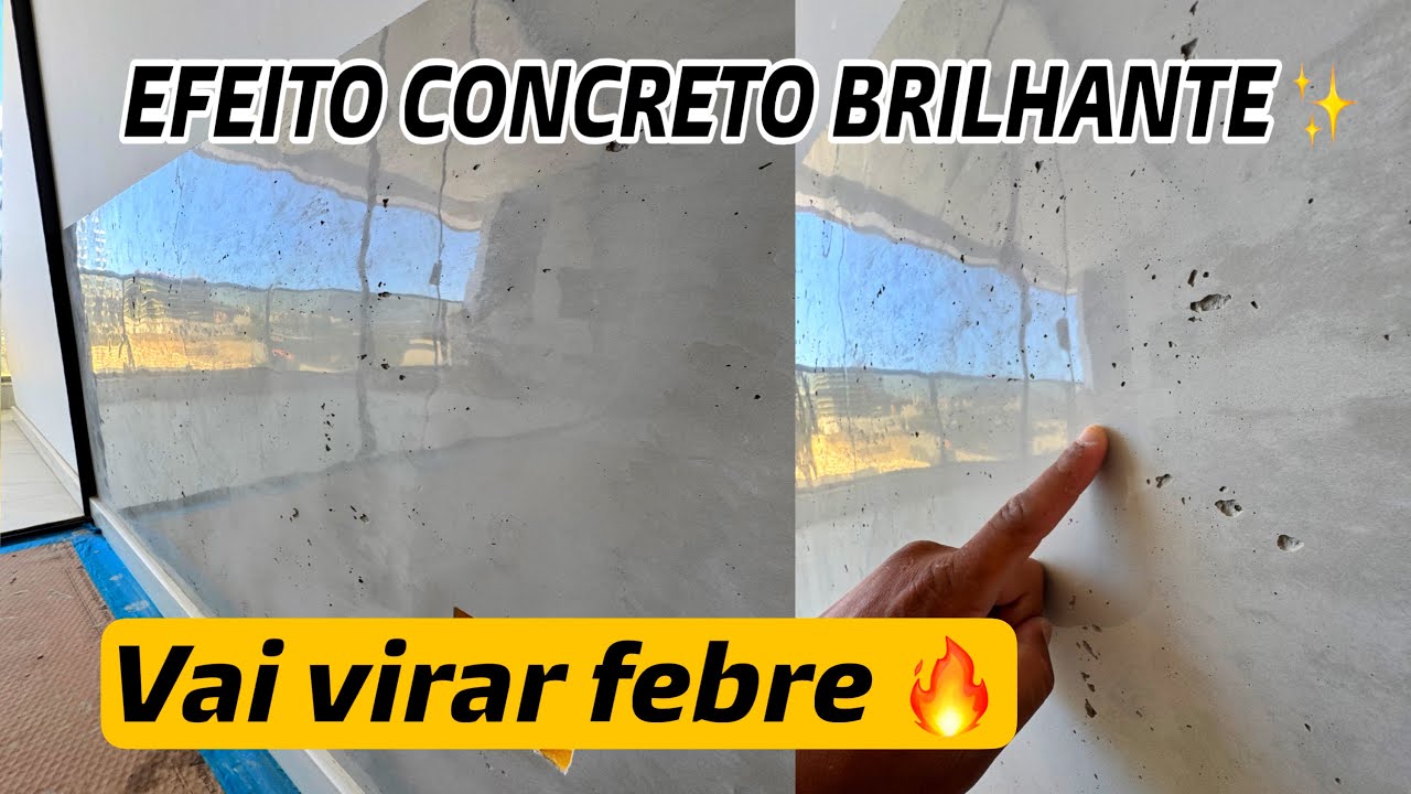 EFEITO CONCRETO ISSO VAI VIRAR febre no Brasil 🇧🇷 😱#texture #diy #obras 