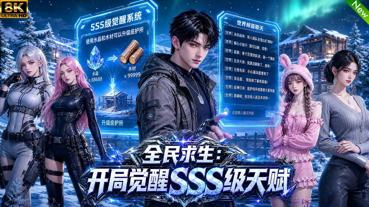 新剧动漫！❄️全民被穿越到无尽寒冬，开局觉醒SSS级天赋，无限升级庇护所，逆袭成最强领主！ #动漫 #穿越 #anime