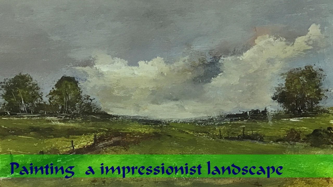Art Painting a landscape In a  classic Impressionist Style   #artart #paintingtuition