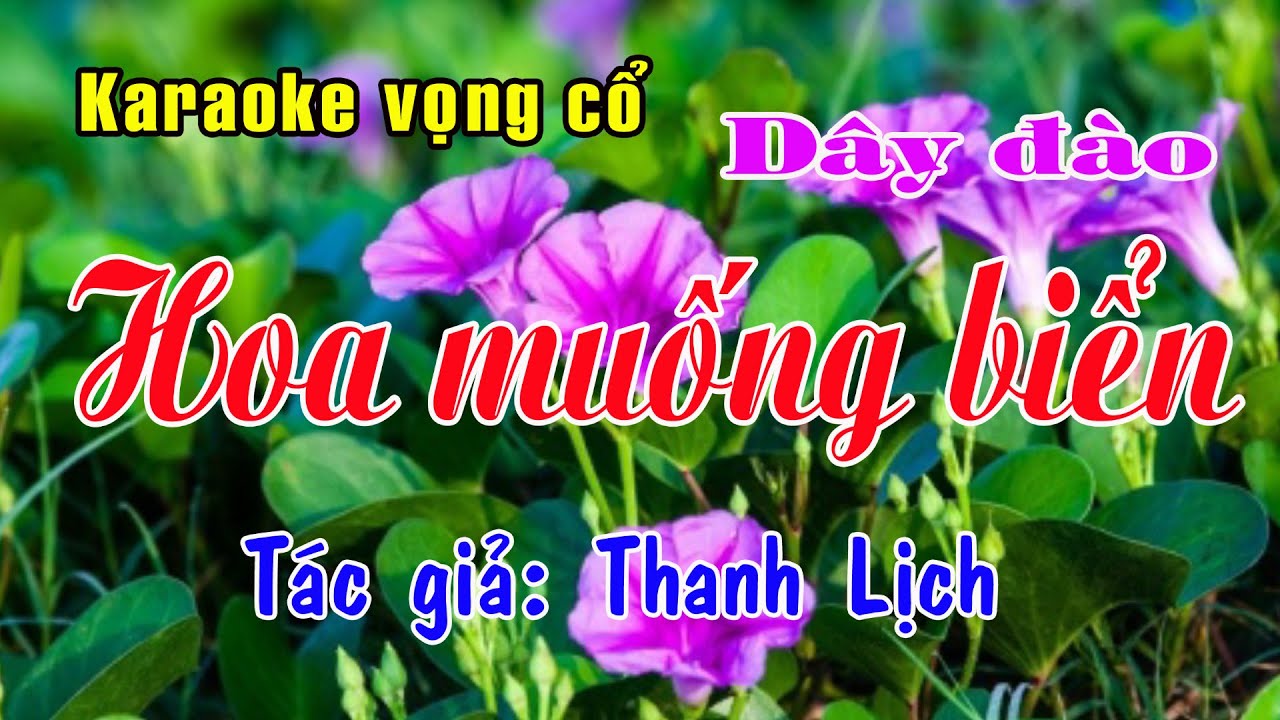Karaoke vọng cổ HOA MUỐNG BIỂN -  DÂY ĐÀO [Tác giả Thanh Lịch]