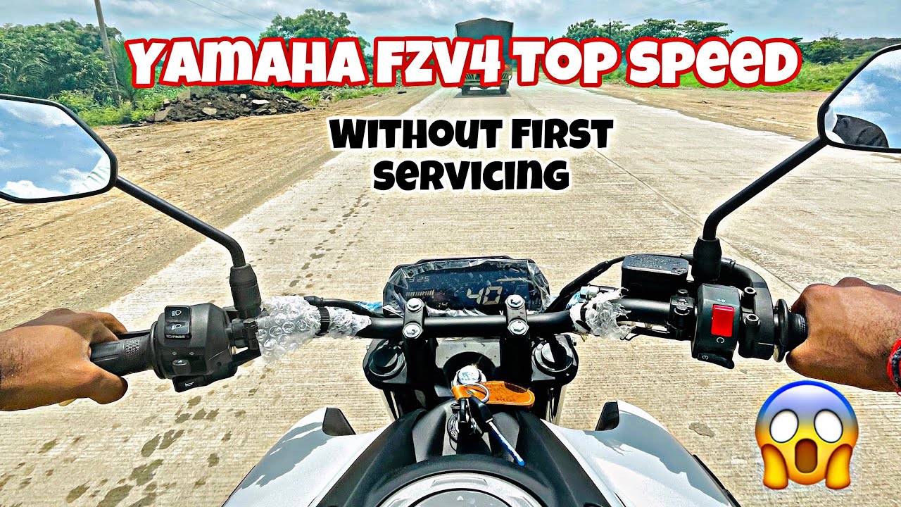 Yamaha FZV4 top speed || Without First Servicing 😨 || New model