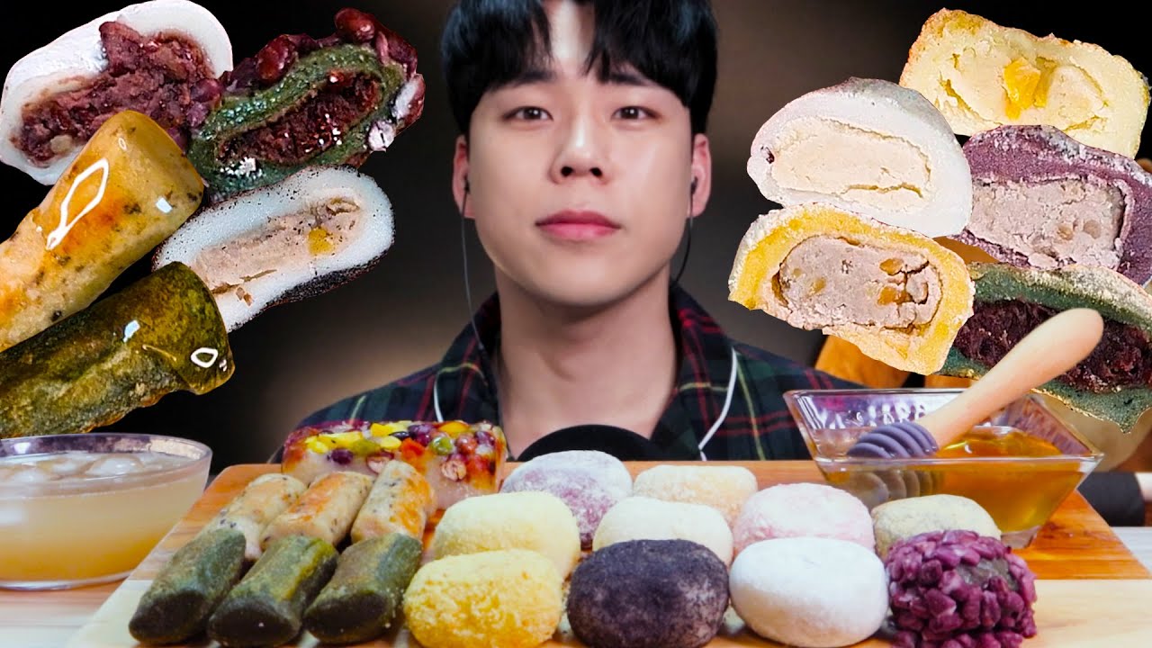 ASMR 찹쌀떡과 구운가래떡 먹방 리얼사운드もち Glutinous rice cake MUKBANG REAL SOUND