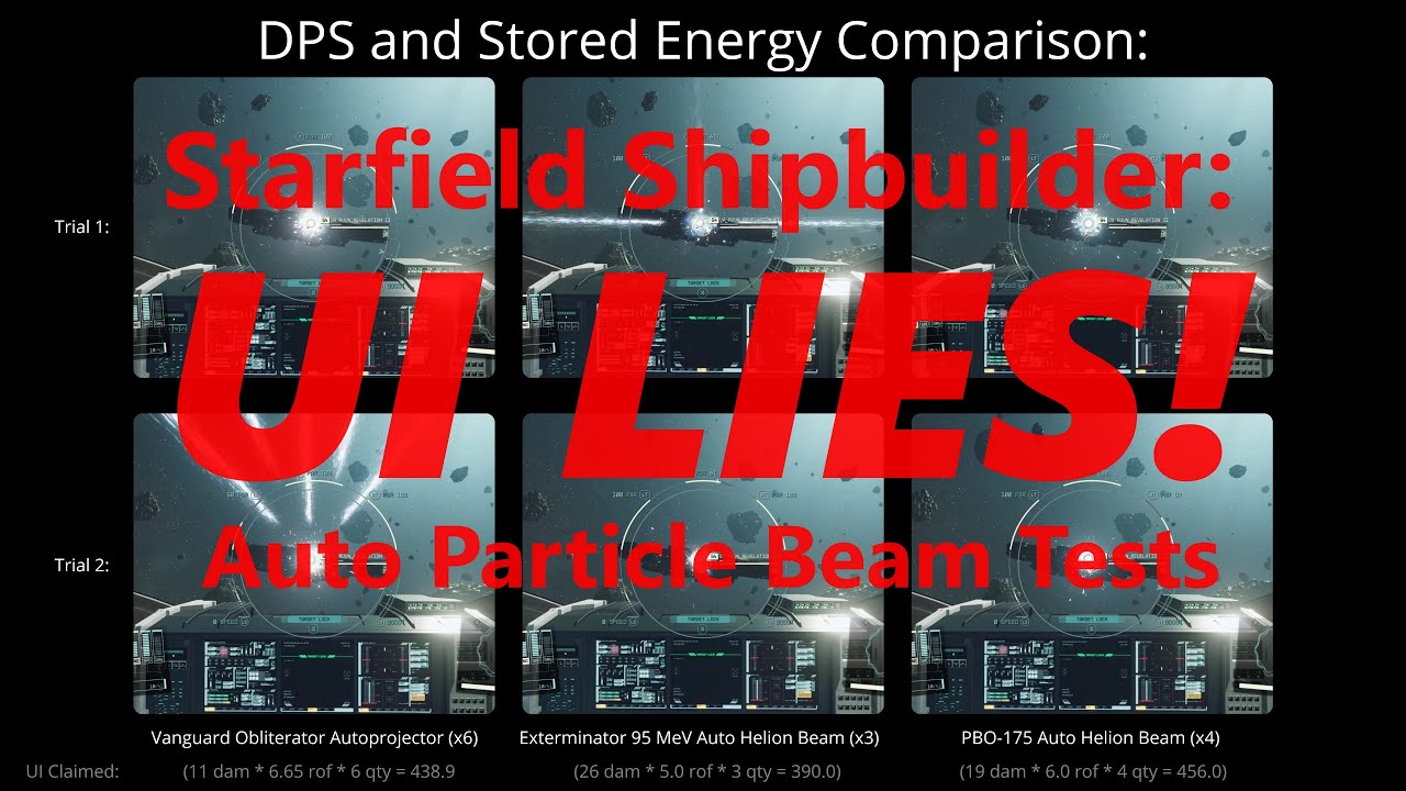 Starfield: Auto Particle Beam Comparison - The UI is Wrong!