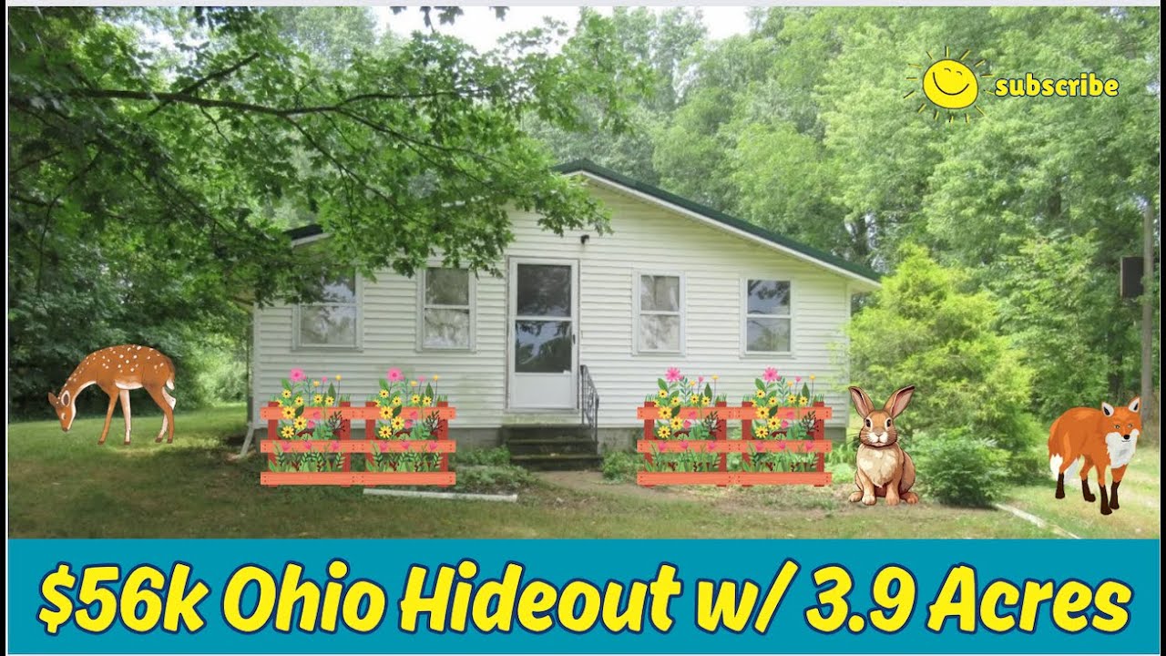 Hideout in Ohio, $56k House w/3 Acres of LAND 🦌
