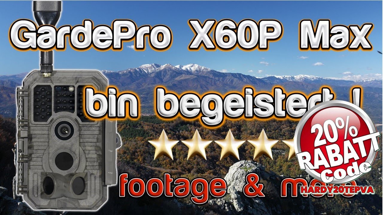 Gardepro x60P Live Max Original Footage, 20% Sonderrabatt mit Code im Text