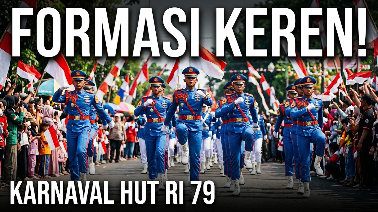 festival parade Keren Mantap Formasi paskibra SMAN 1 godong karnaval budaya nusantara HUT RI ke 79