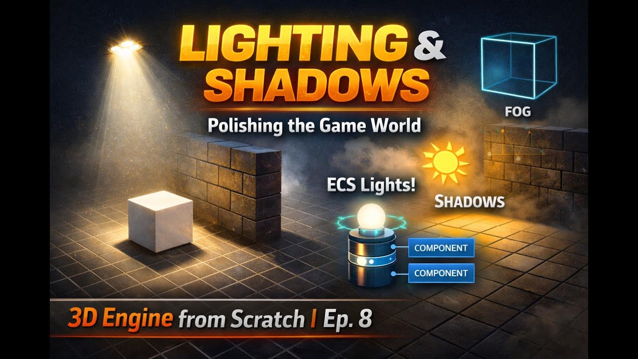 ECS Lighting + Shadows (No Hardcoding) — 3D Engine from Scratch | Ep. 8