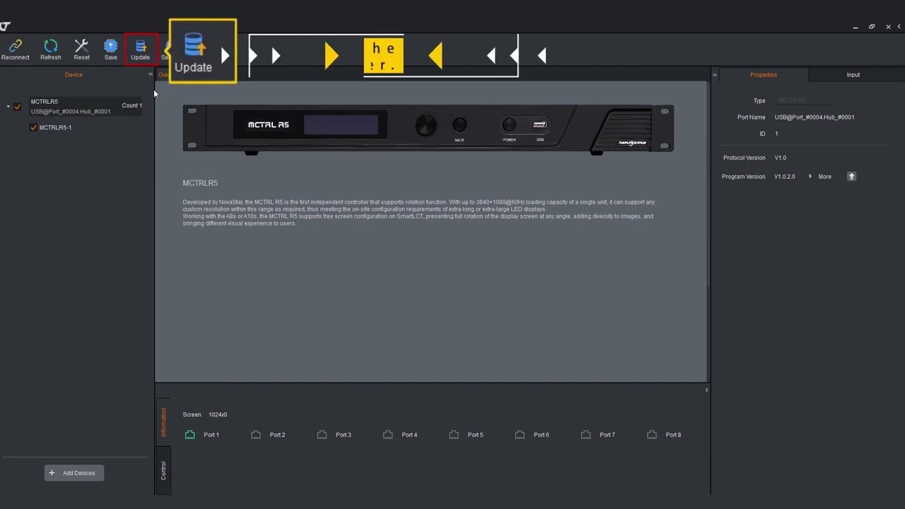 NovaStar V-Sender in SmartLCT | LED Sending Controller Setup Guide