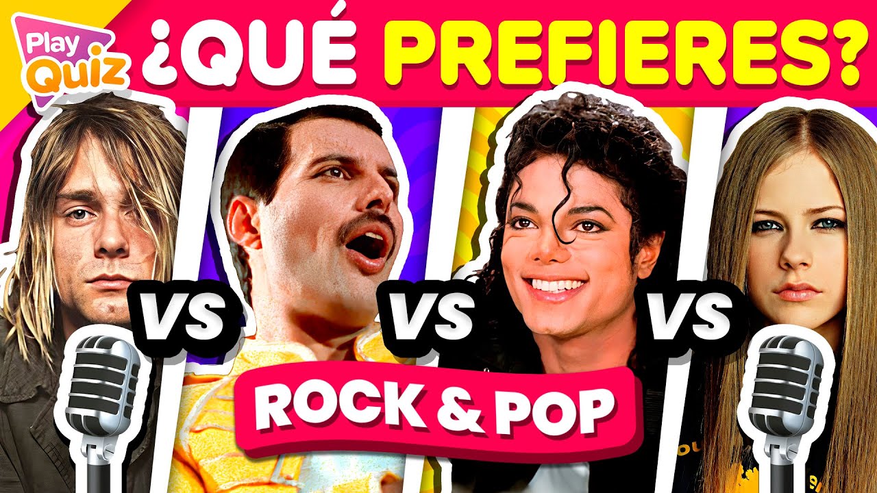 ¿Qué Canción Prefieres? Rock & Pop 👩🏻‍🎤🤘👨🏻‍🎤 80s 90s, Actual - Salva 1 Canción - Play Quiz de Música