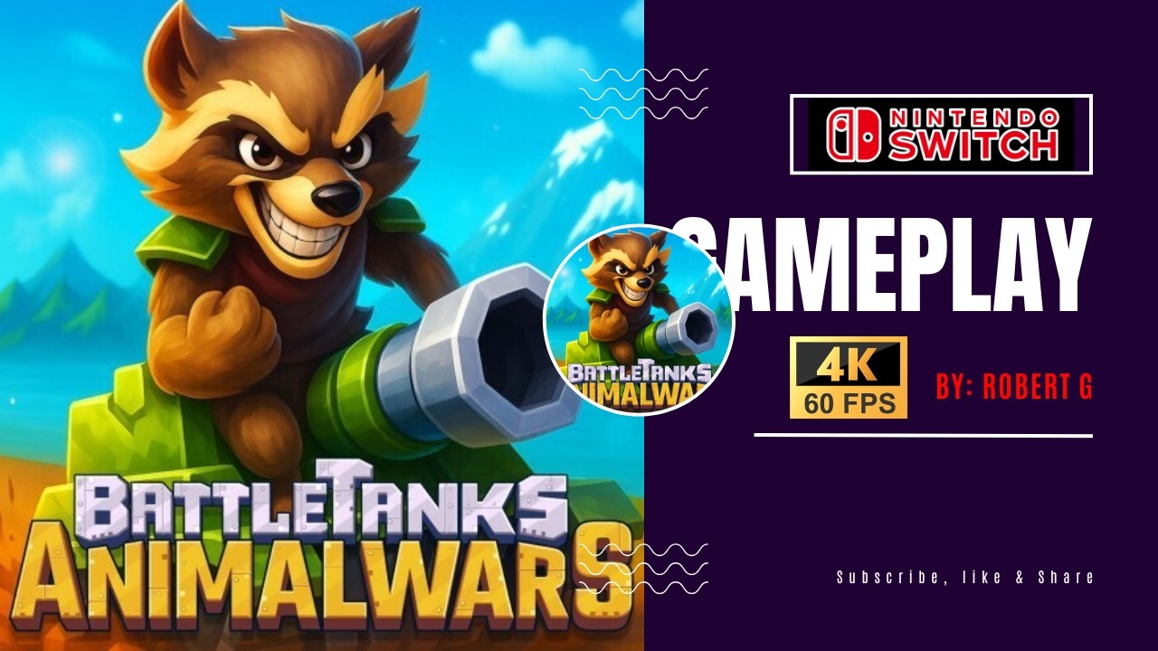 BattleTanks: Animal Wars Nintendo Switch Gameplay in 4k 60fps