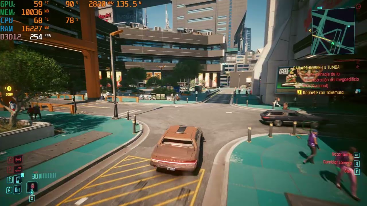 CYBERPUNK 2077 TEST FPS (RYZEN 5 9600X RTX 5070)