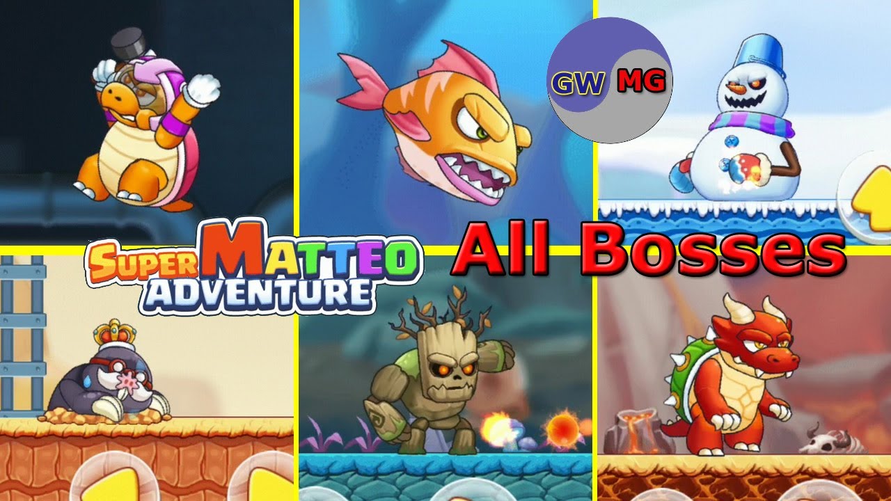 Все боссы (All Bosses) игры Super Matteo Adventure на Android
