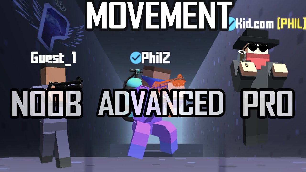 4 Levels of Krunker Movement: NOOB TO PRO (Ft. PHIL PARKOUR!)