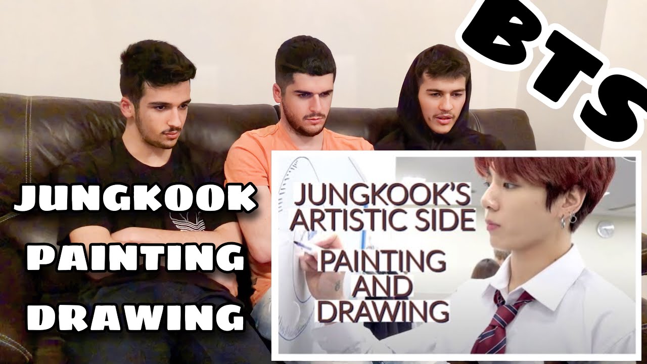 FNF Reaction to Jungkook's Artistic Side - Painting and Drawing｜BTS REACTION