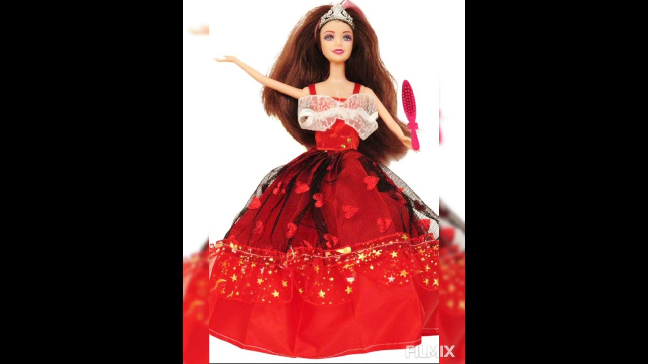 barbie red modern fashion dress doll song#shortsyoutube