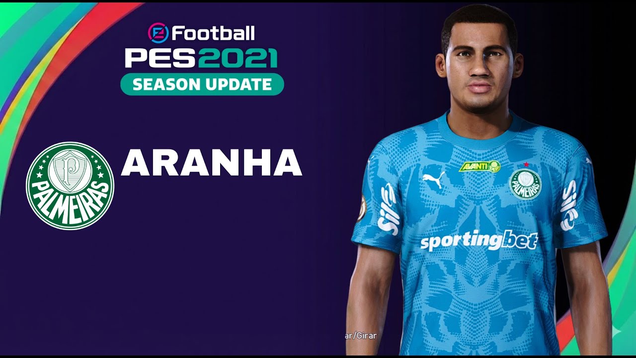 Como criar o goleiro do Palmeiras sub-20, Aranha, no PES 21