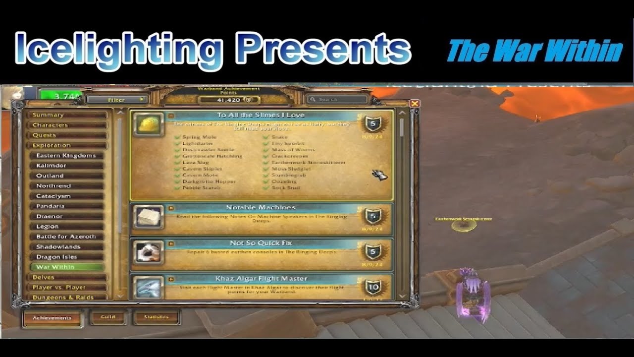 To All the Slimes I Love - Achievement - Ringing Deeps - The War Within