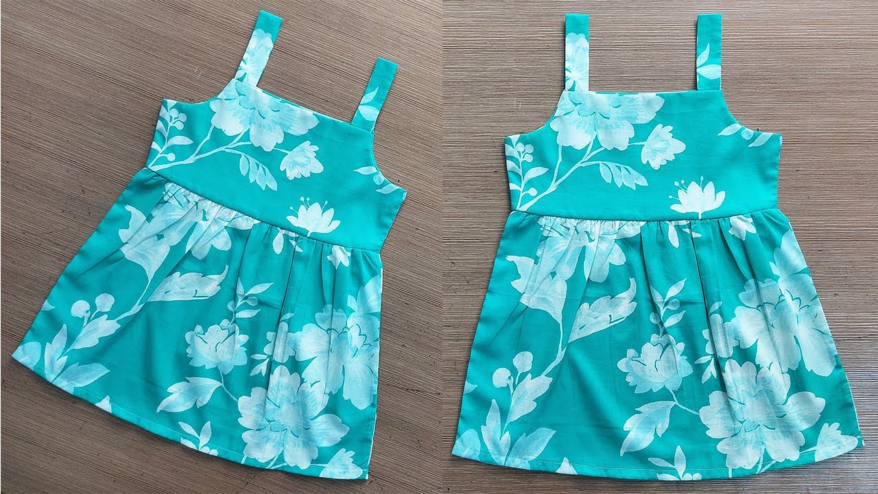 Baby Summer Strap Frock |Strap Frock Cutting and Stitching |Baby Summer Dress | Camas Sewing