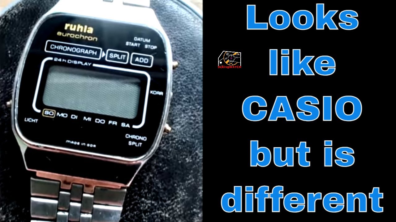Похоже на редкие винтажные наручные часы Casio Ruhla Chronograph.